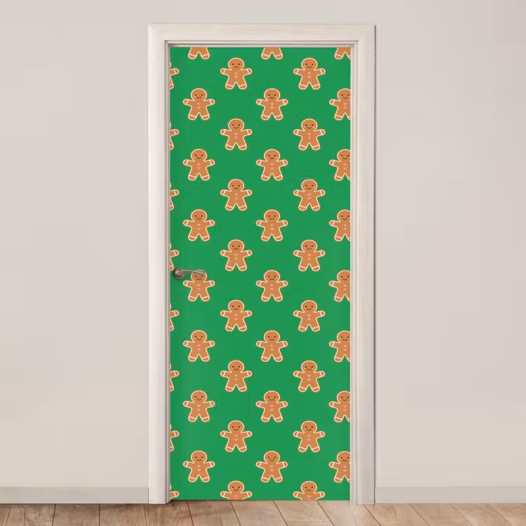 Deursticker - Peperkoek - Kerst - Neon - Groen — 1