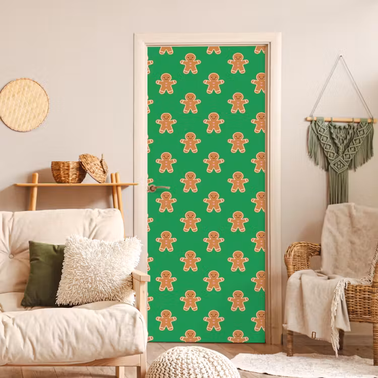 Deursticker - Peperkoek - Kerst - Neon - Groen — 4