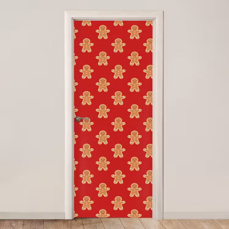 Deursticker - Peperkoek - Kerst - Rood — 1
