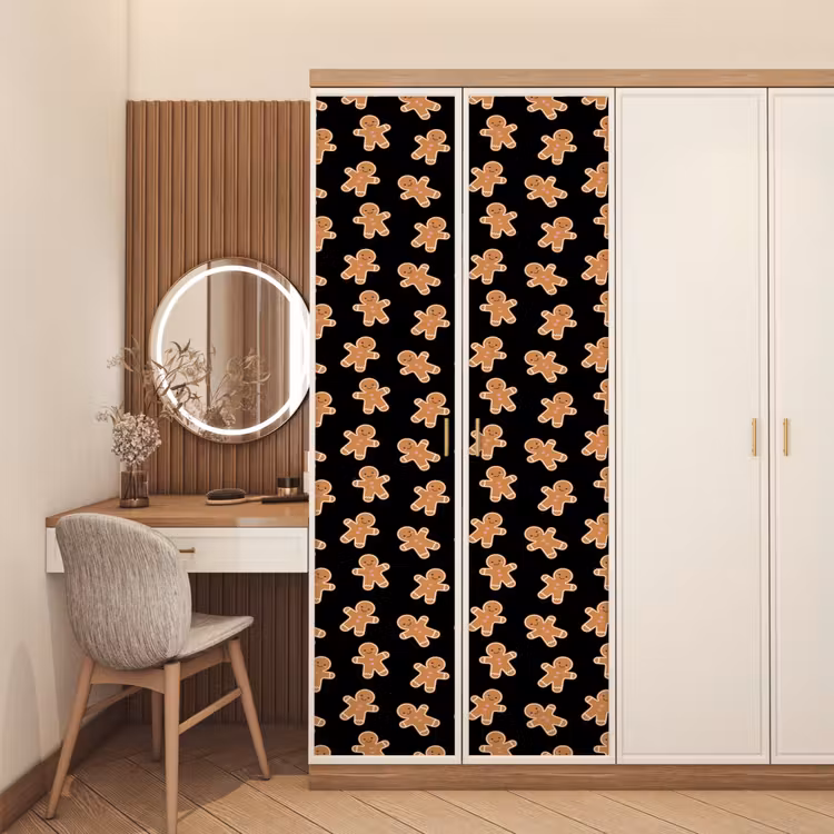 Deursticker - Peperkoek - Kerst - Zwart - Bruin — 5