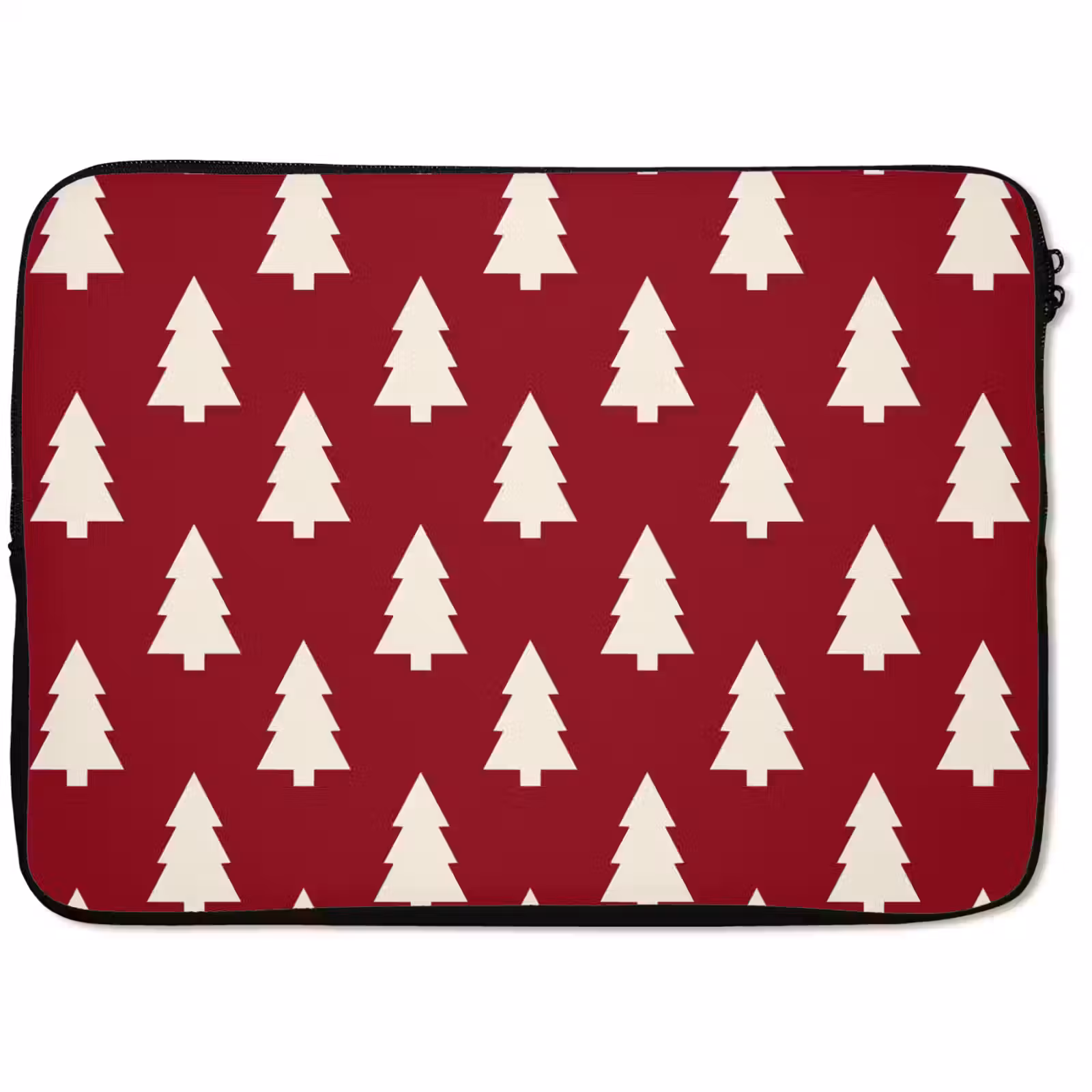 Laptophoes Kerstboom - Rood - Wit — 1