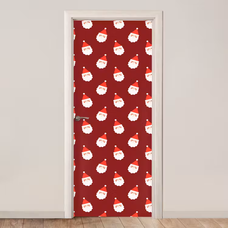 Deursticker - Kerst - Kerstman - Rood — 1