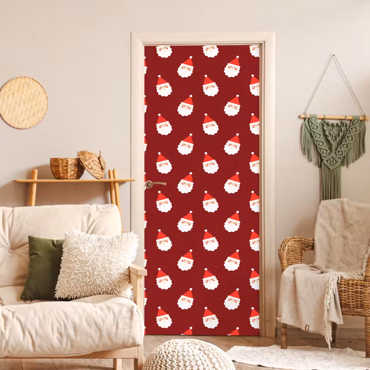 Deursticker - Kerst - Kerstman - Rood — 4