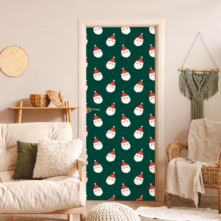 Deursticker - Kerstman - Kerst - Groen — 4