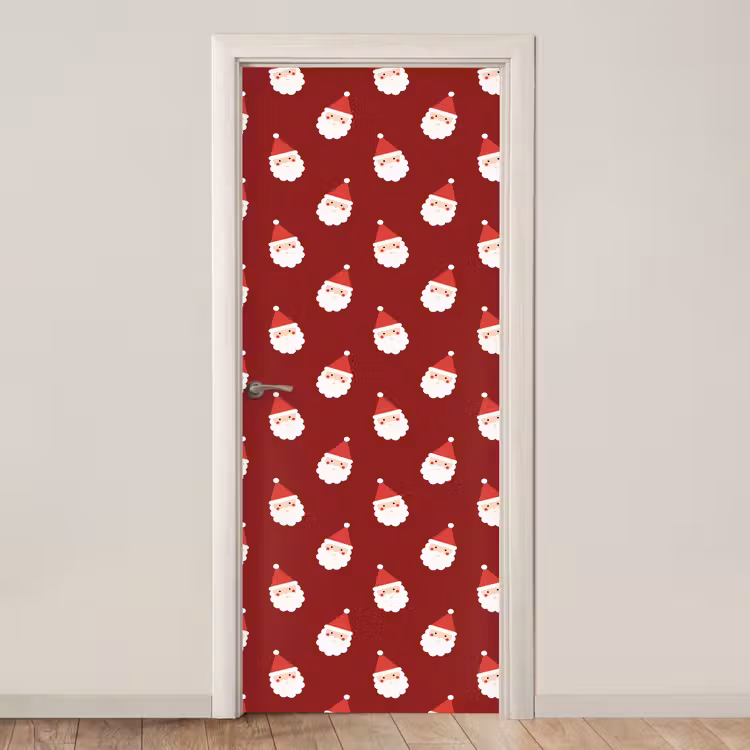 Deursticker - Kerstman - Kerst - Rood — 1