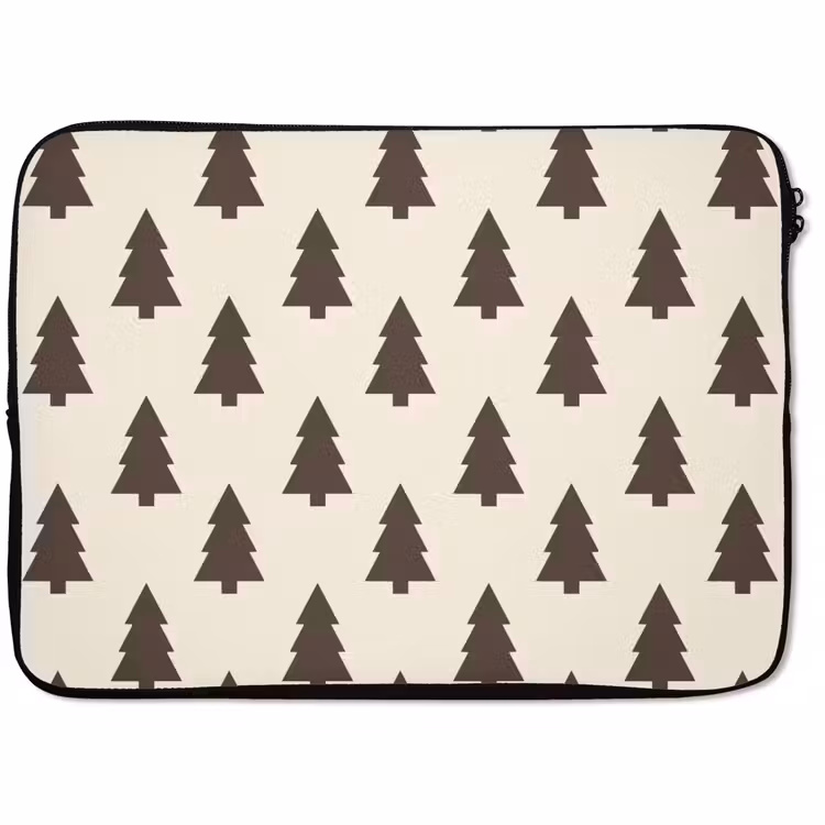 Laptophoes Kerstboom - Crème - Grijs — 1