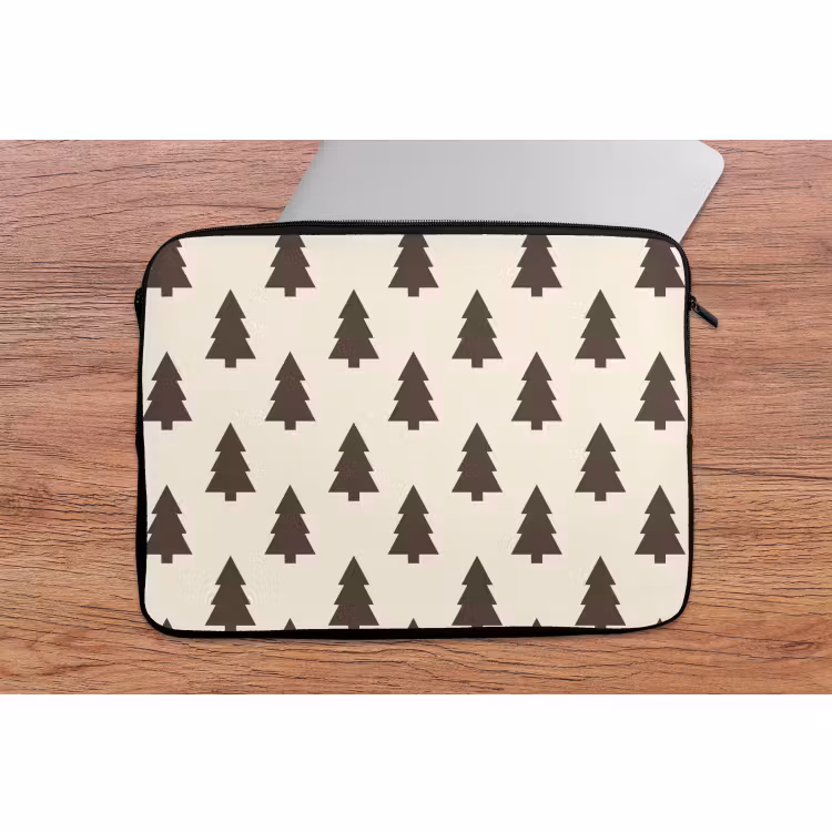Laptophoes Kerstboom - Crème - Grijs — 2