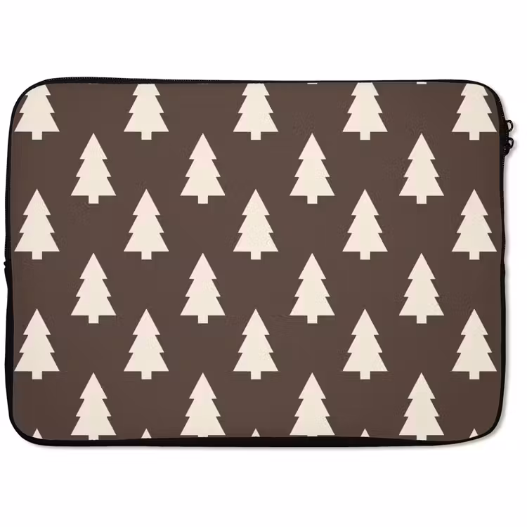 Laptophoes Kerstboom - Grijs - Crème — 1