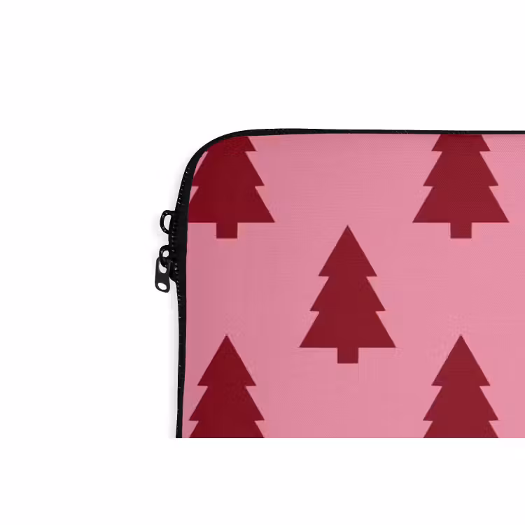 Laptophoes Kerstboom - Rood - Roze — 5