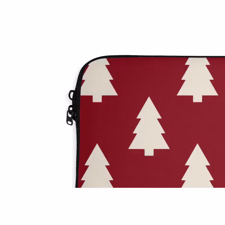 Laptophoes Kerstboom - Rood - Wit — 5