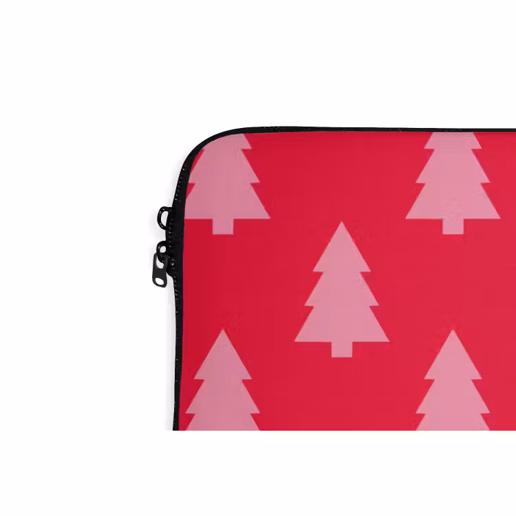 Laptophoes Kerstboom - Roze - Rood — 5