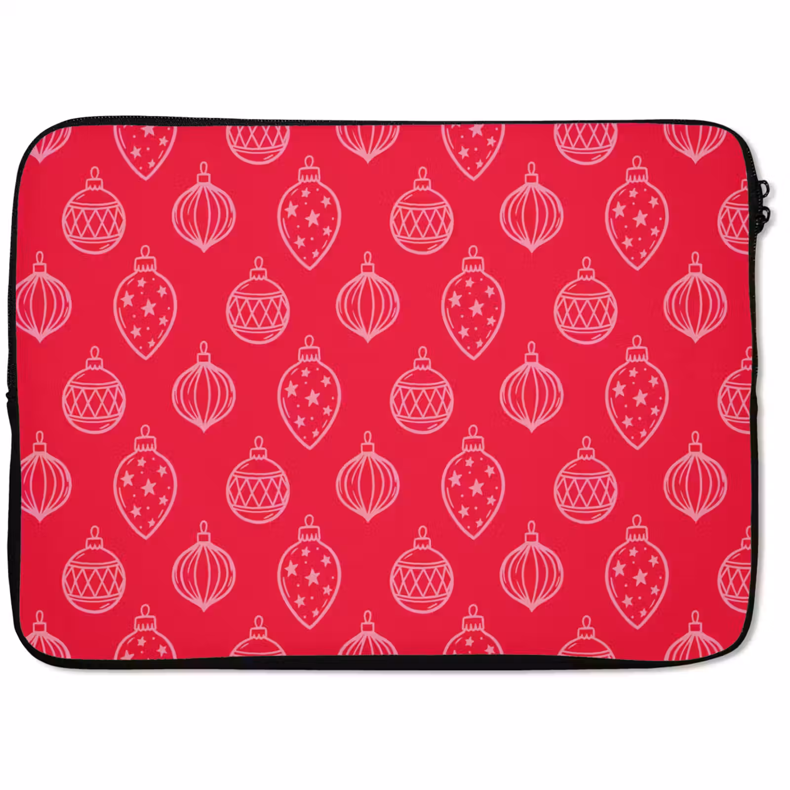 Laptophoes Kerstbal - Rood - Roze — 1