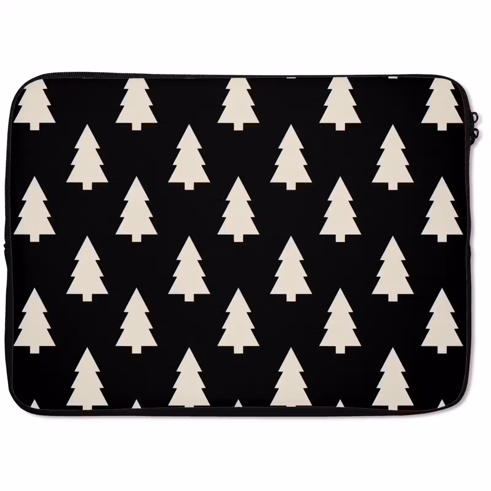 Laptophoes Kerstboom - Zwart - Wit — 1