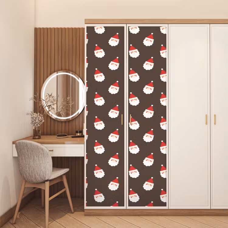 Deursticker - Kerstman - Kerst - Bruin — 5