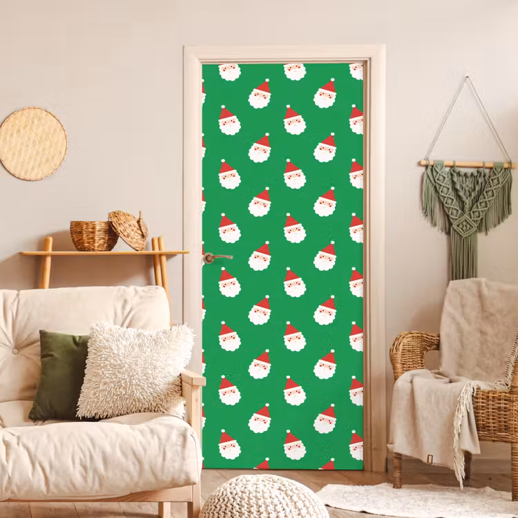 Deursticker - Kerstman - Kerst - Neon - Groen — 4