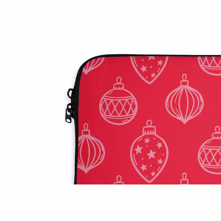 Laptophoes Kerstbal - Rood - Roze — 5