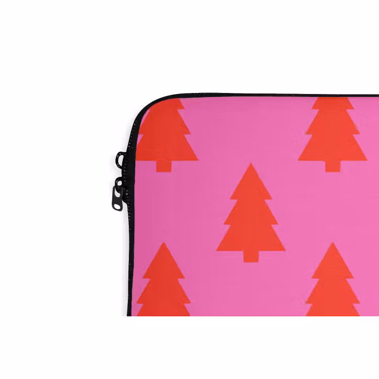 Laptophoes Kerstboom - Rood - Neon — 5