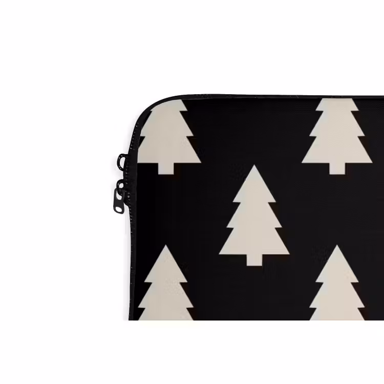 Laptophoes Kerstboom - Zwart - Wit — 5