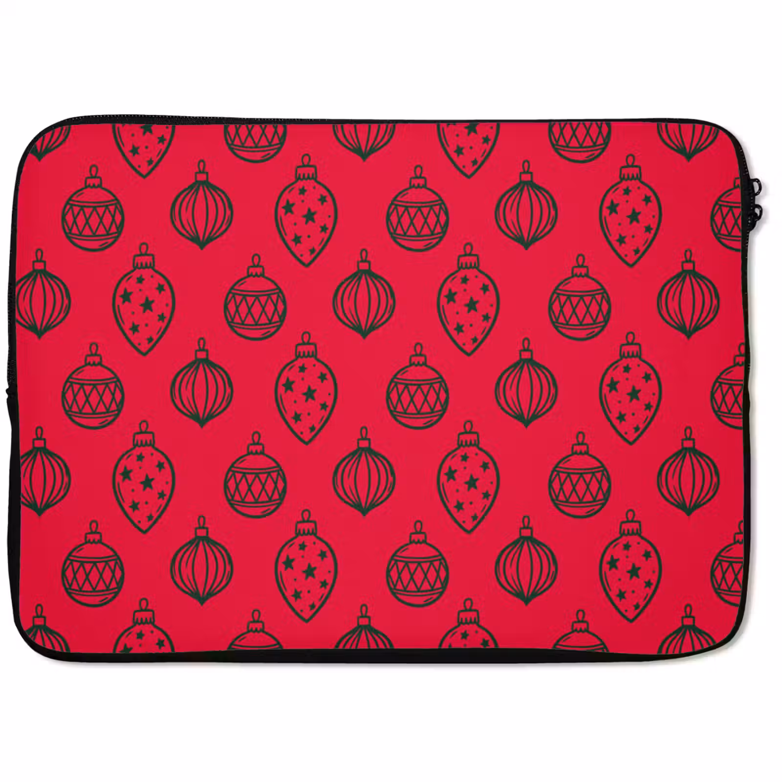 Laptophoes Kerstbal - Groen - Rood — 1