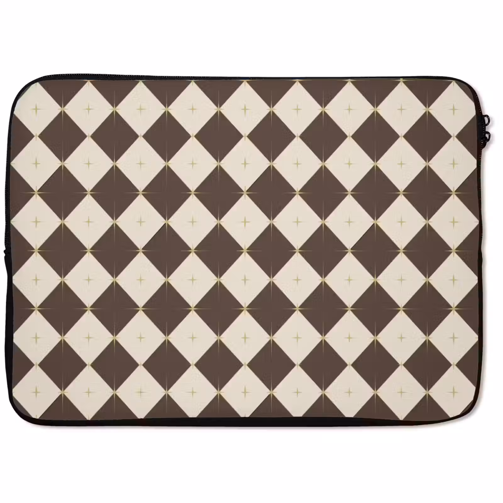 Laptophoes Ster - Bruin - Wit - Kerst — 1