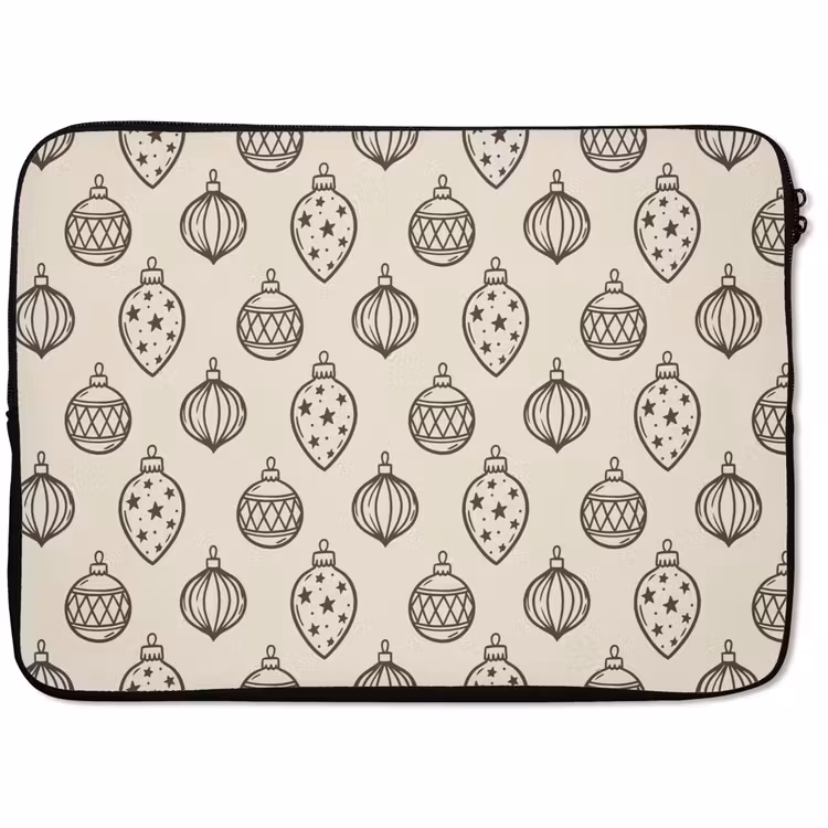Laptophoes Kerstbal - Groen - Crème — 1