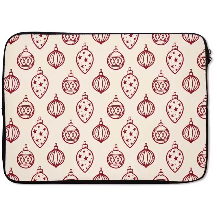 Laptophoes Kerstbal - Rood - Kerst — 1