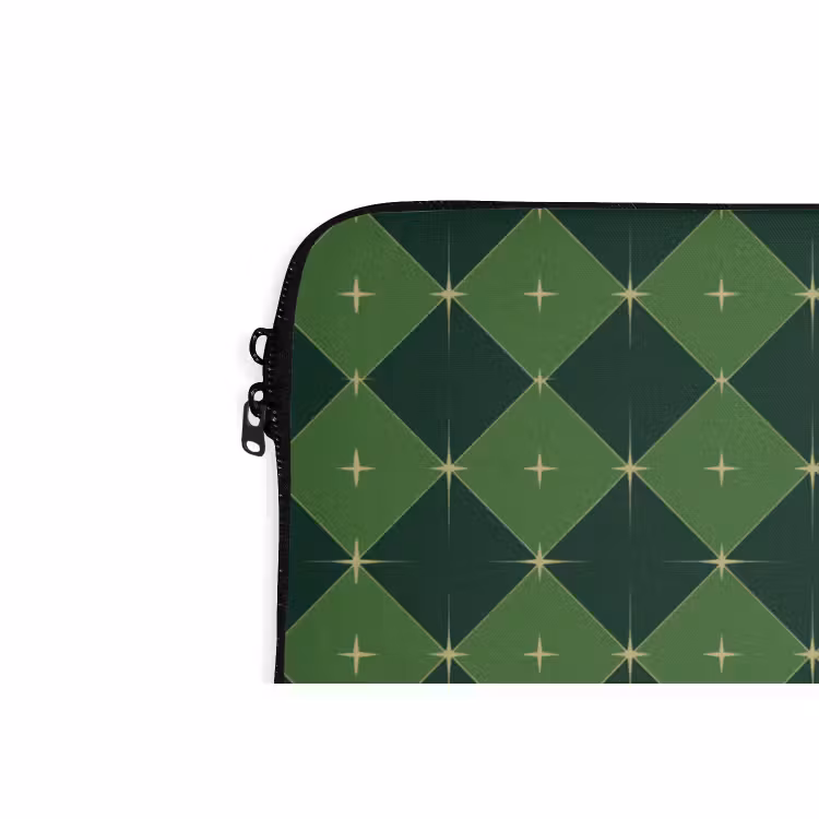 Laptophoes Ster - Groen - Kerst — 5