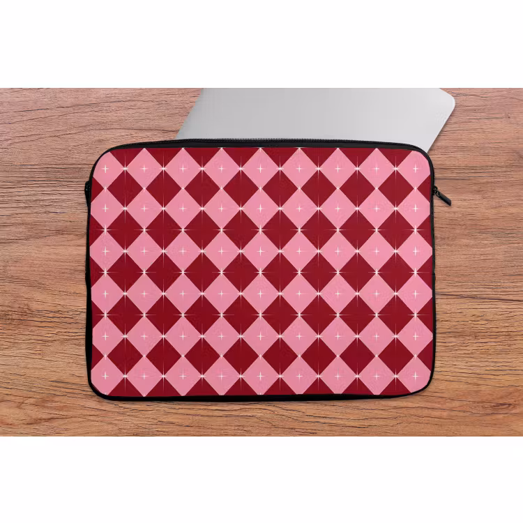 Laptophoes Ster - Rood - Roze - Kerst — 2