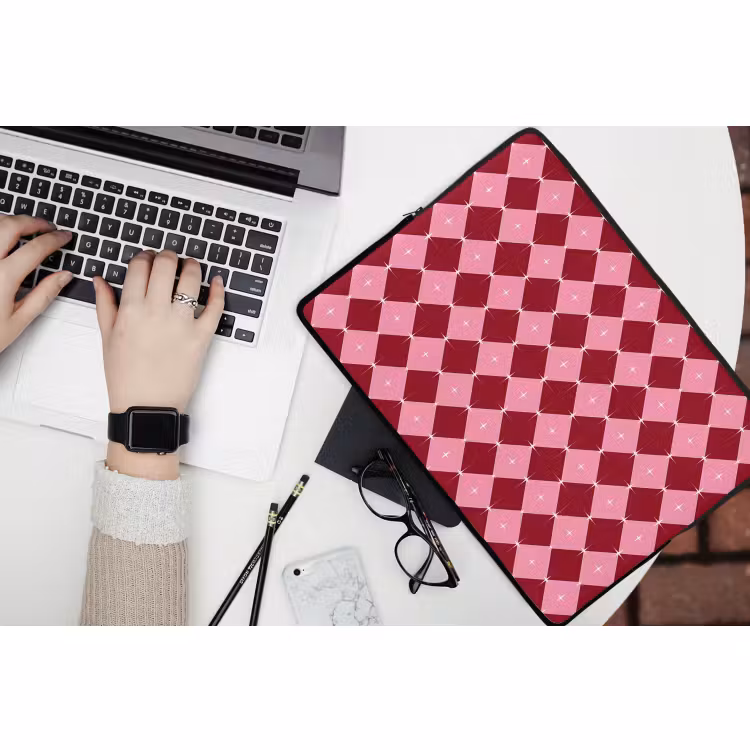 Laptophoes Ster - Rood - Roze - Kerst — 3