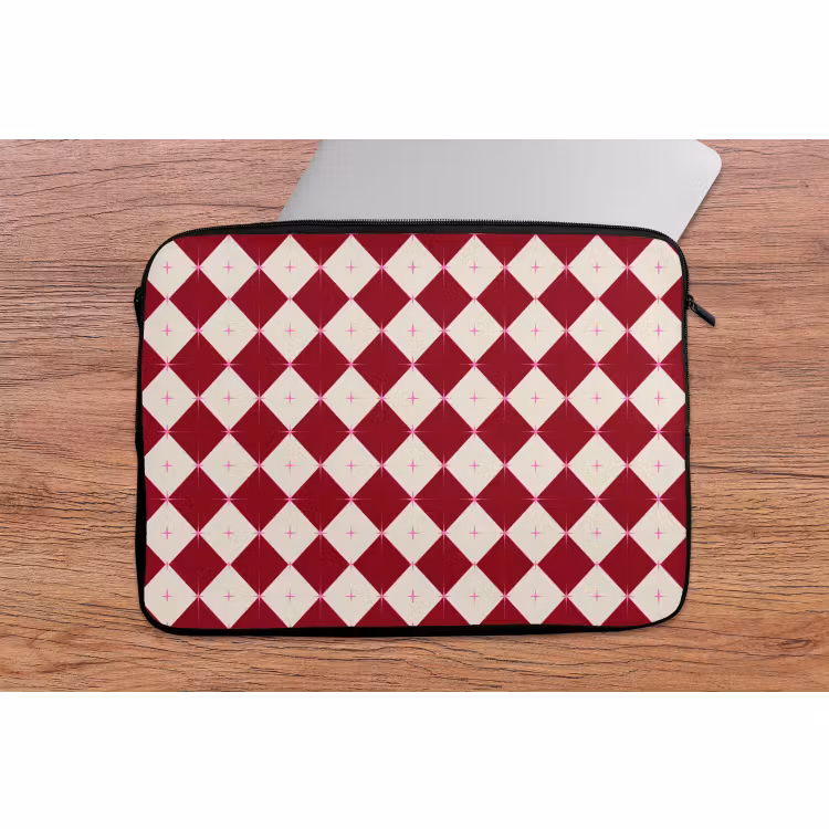 Laptophoes Ster - Roze - Rood - Kerst — 2