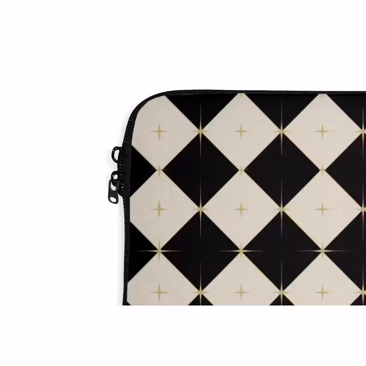 Laptophoes Ster - Zwart - Wit - Kerst — 5