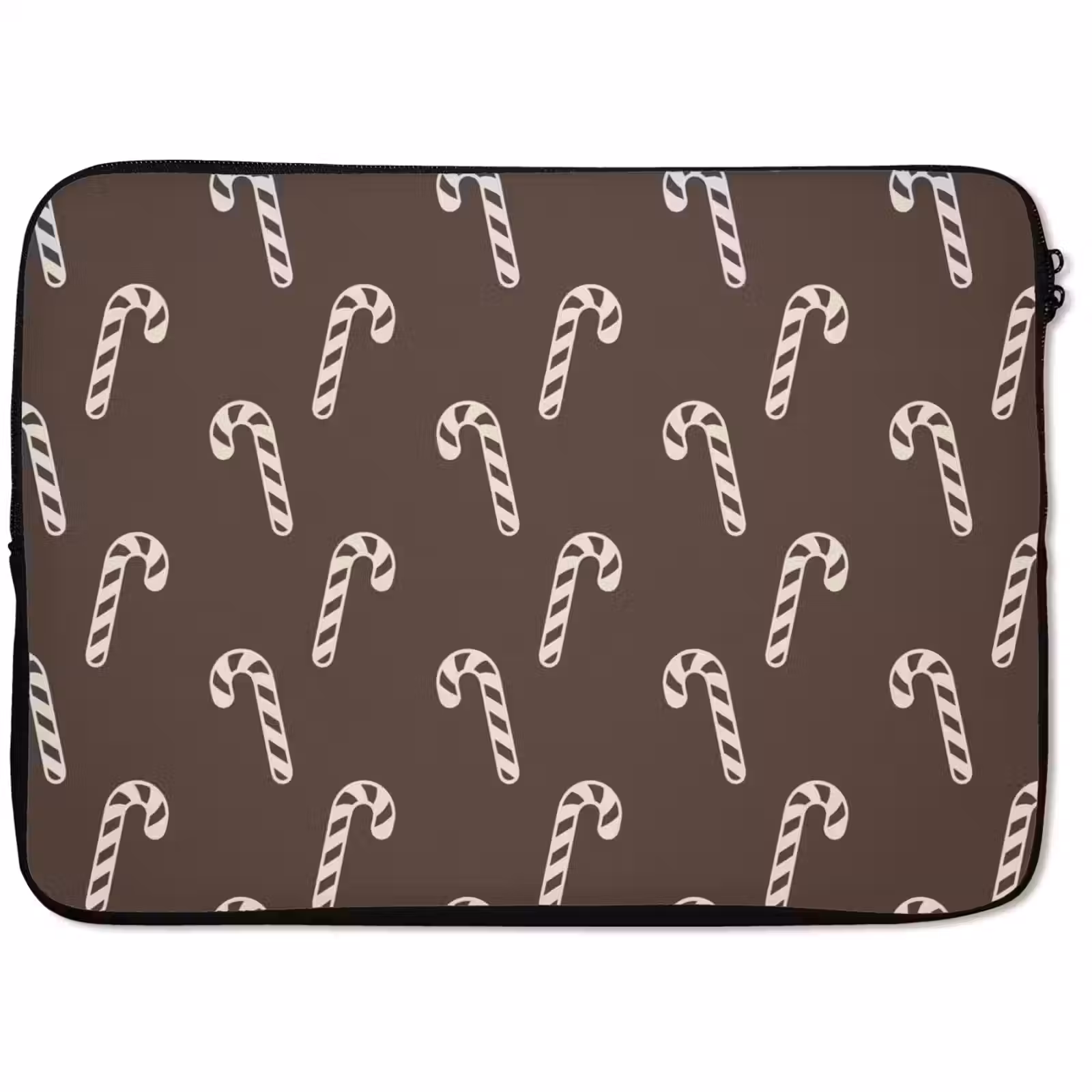 Laptophoes Kerst - Crème - Taupe - Zuurstok — 1
