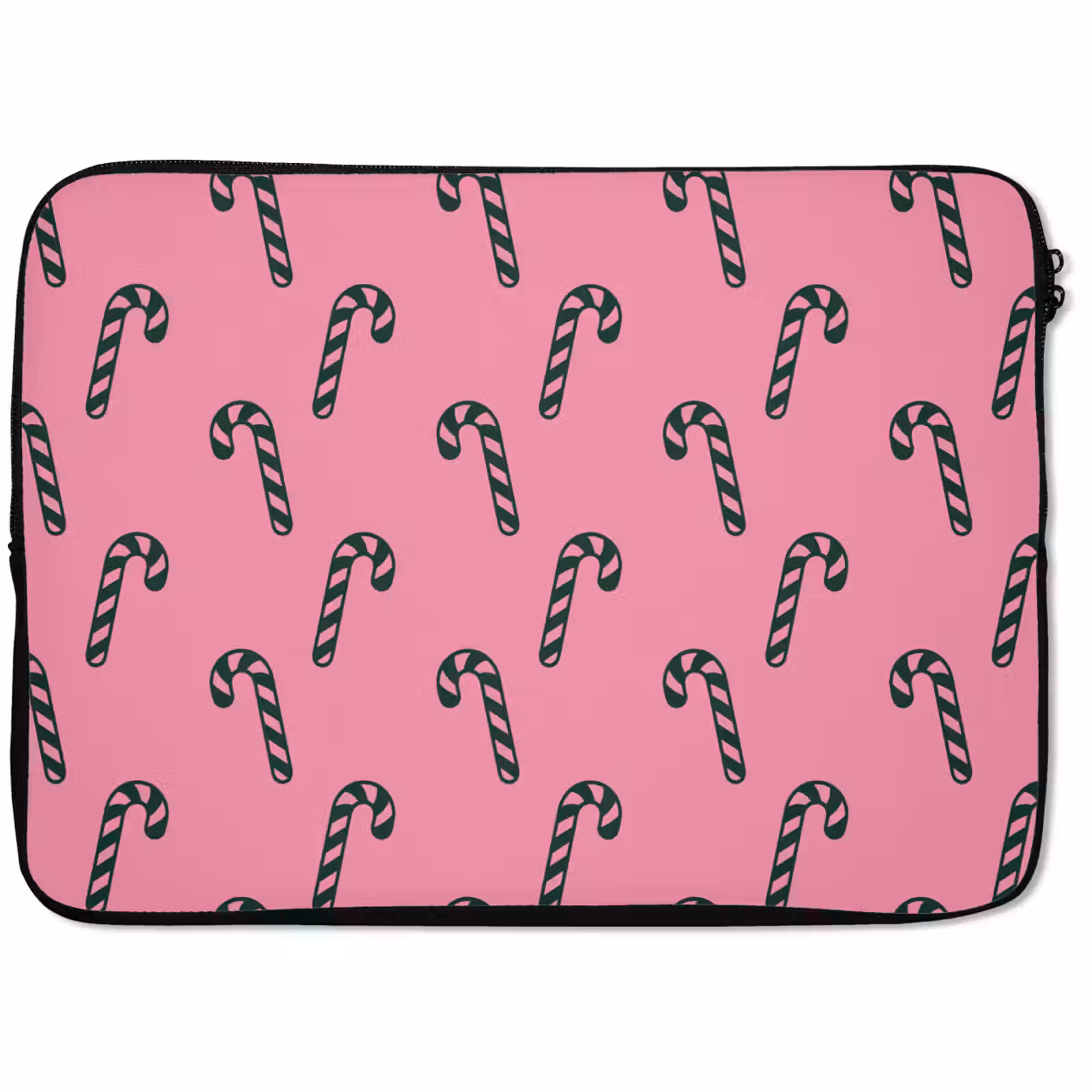 Laptophoes Kerst - Roze - Groen - Zuurstok — 1