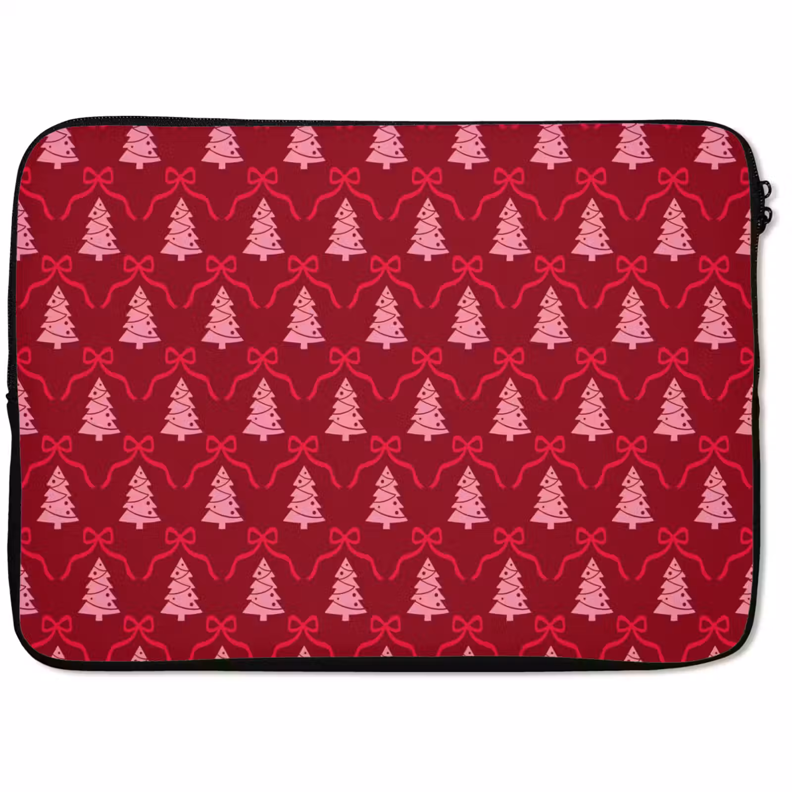 Laptophoes Strik - Rood - Roze - Kerst — 1