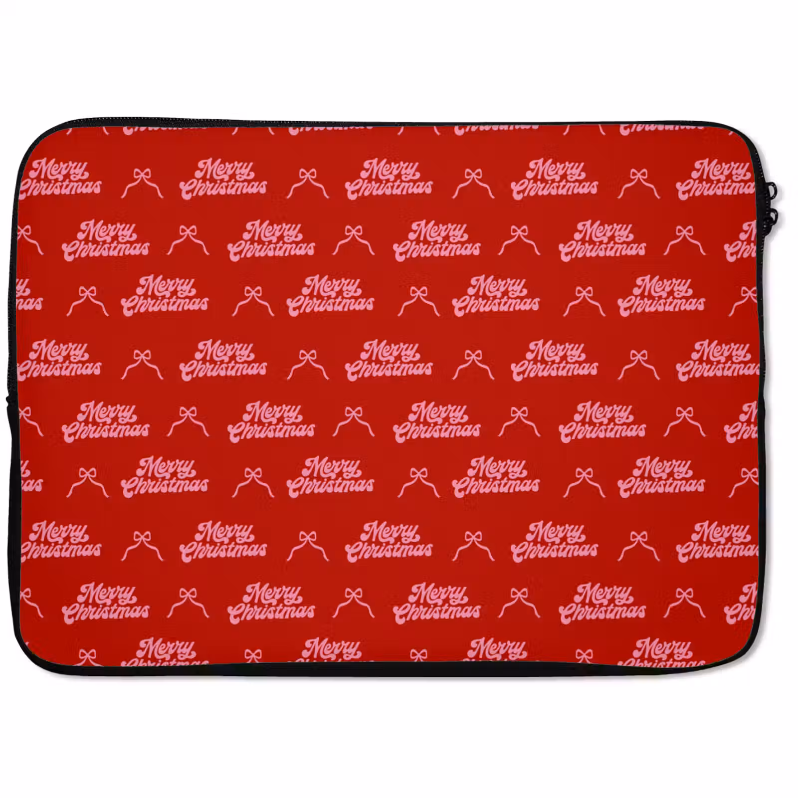 Laptophoes Tekst - Strik - Roze - Rood — 1