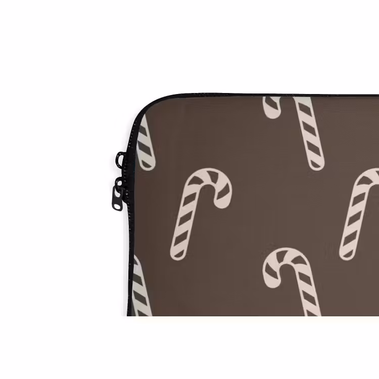 Laptophoes Kerst - Crème - Taupe - Zuurstok — 5