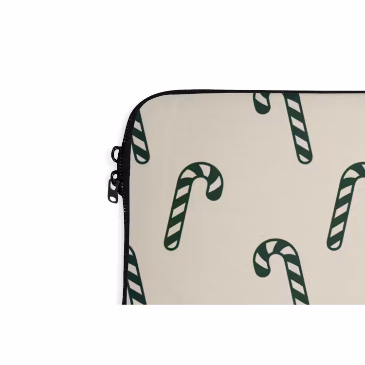 Laptophoes Kerst - Groen - Crème - Zuurstok — 5