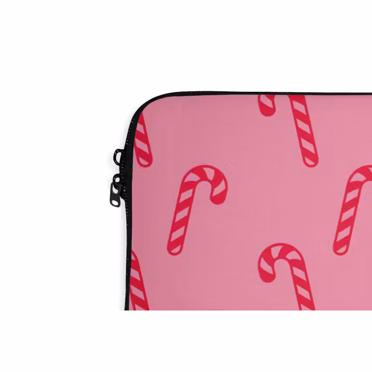 Laptophoes Kerst - Rood - Roze - Zuurstok — 5