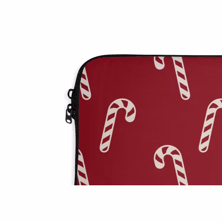 Laptophoes Kerst - Rood - Wit - Zuurstok — 5