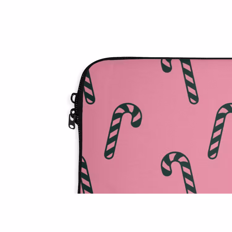 Laptophoes Kerst - Roze - Groen - Zuurstok — 5