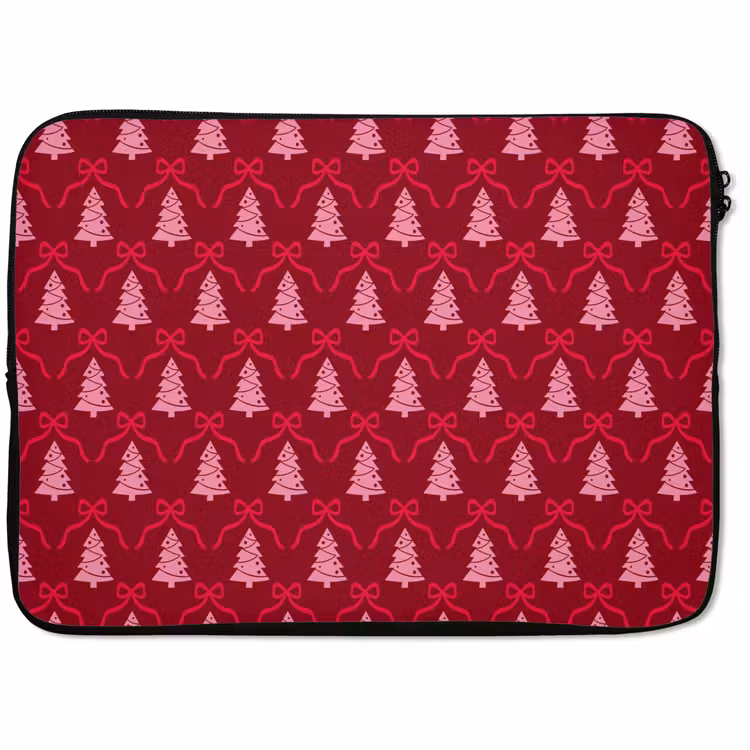 Laptophoes Strik - Rood - Roze - Kerst — 1