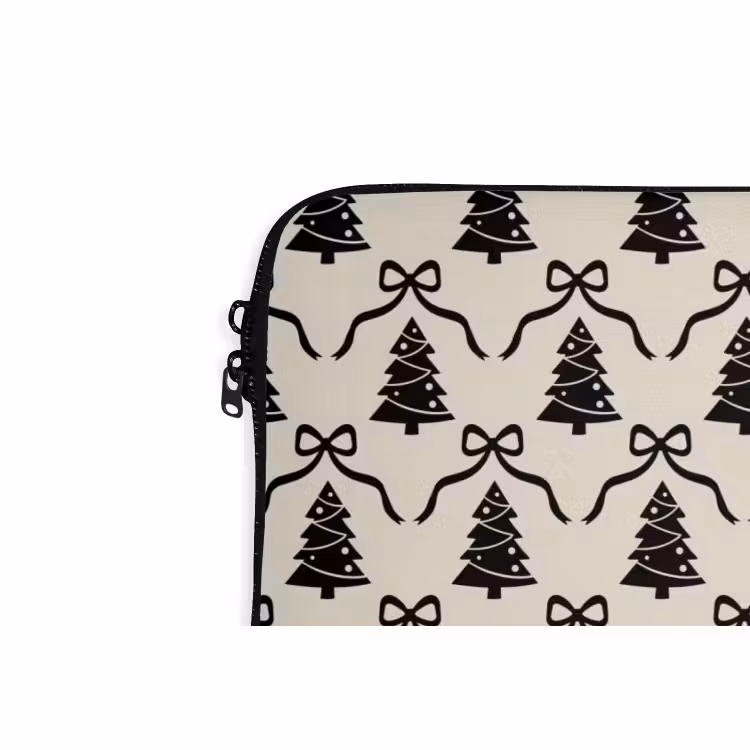 Laptophoes Strik - Zwart - Wit - Kerst — 5
