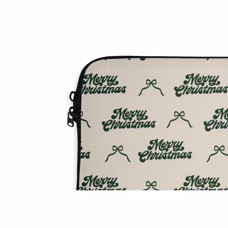 Laptophoes Tekst - Groen - Strik — 5