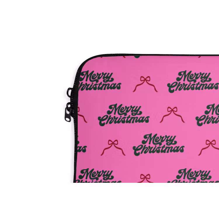 Laptophoes Tekst - Neon - Roze - Kerst — 5