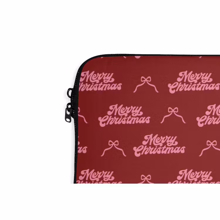 Laptophoes Tekst - Rood - Roze - Strik — 5