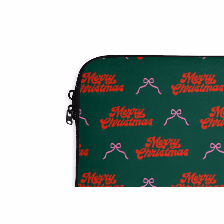 Laptophoes Tekst - Roze - Rood - Groen - Strik — 5
