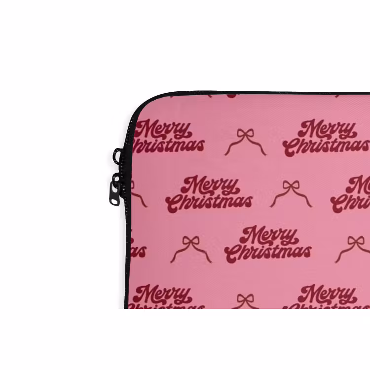 Laptophoes Tekst - Roze - Rood - Strik — 5