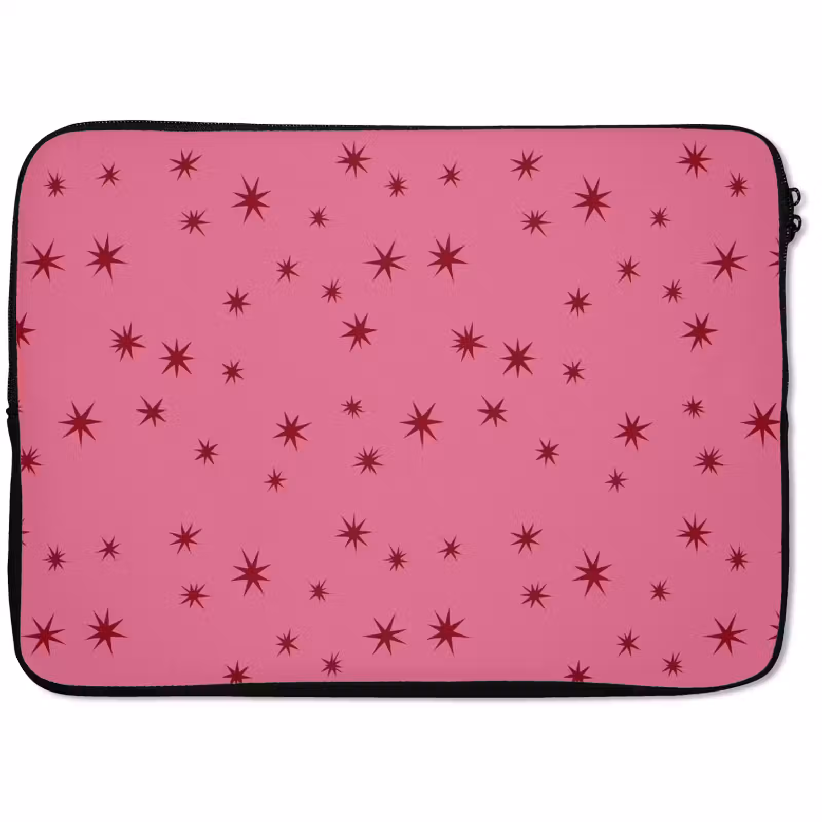 Laptophoes Kerst - Ster - Rood - Roze — 1