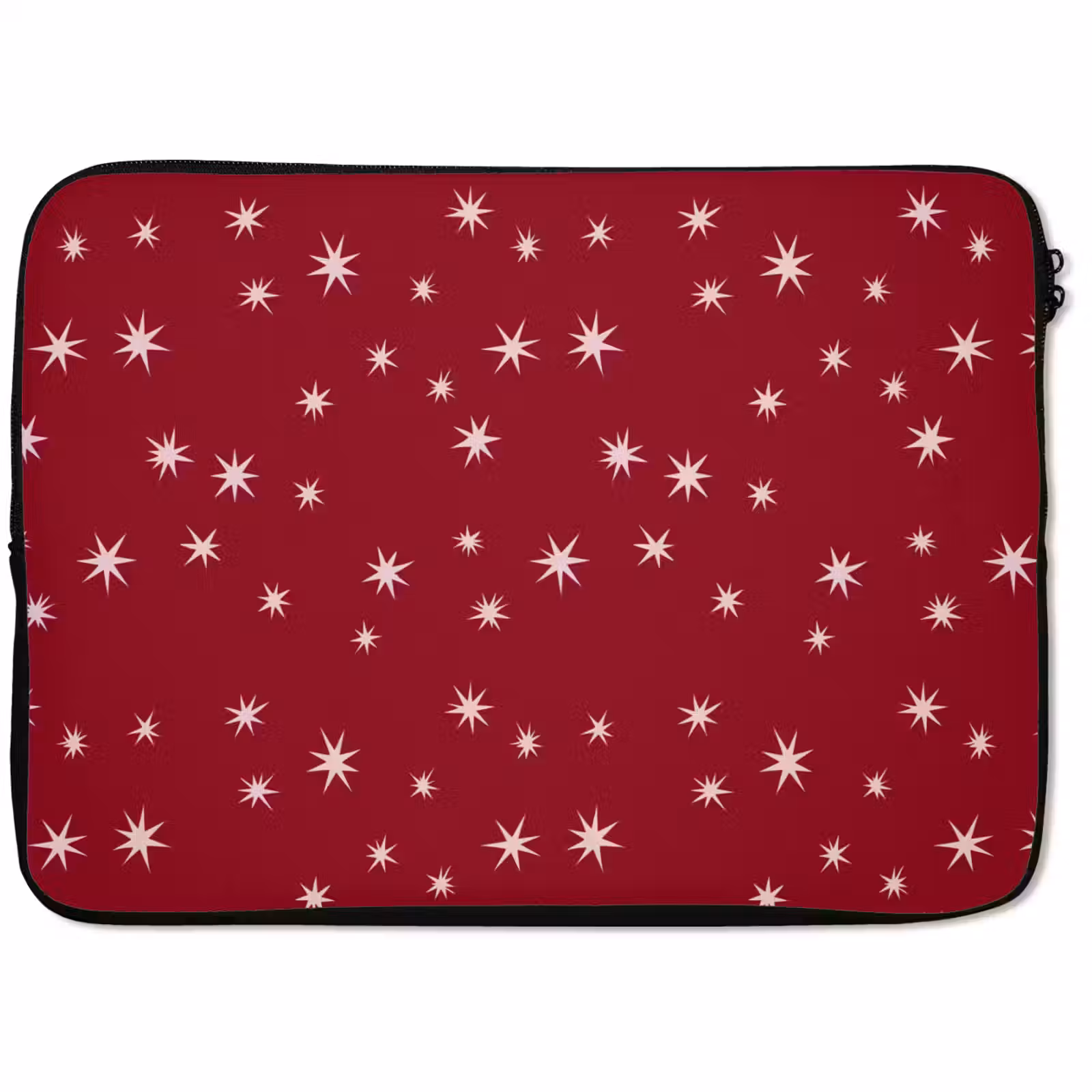 Laptophoes Rood - Wit - Kerst - Ster — 1