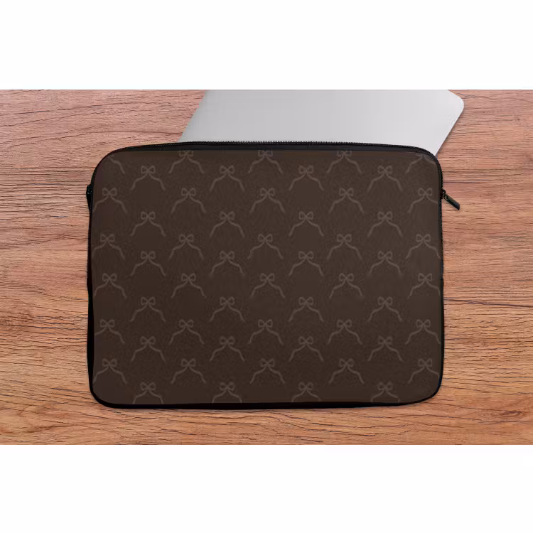 Laptophoes Kerst - Bruin - Strik — 2